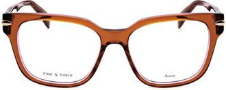 Rag & Bone Ladies Brown Rectangular Eyeglass Frames RNB3070/G-1