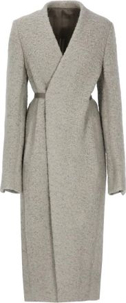 Rick Owens Lange Jas - Dames - Jas met riem - Grijs - S - Jassen
