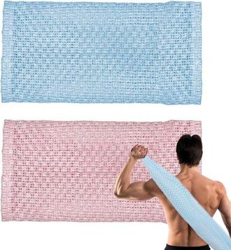 No Brand Toalla De Ba&ntilde;o Exfoliante - 25 X 100 Cm - 2 Unidades - Toalla Para Uso Diario En El Ba&ntilde;o - Toalla Exfoliante Y Limpiadora - Pa&ntilde;o Exfoliante