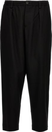 Marni Tropical Wool Cropped Pants - Heren - Slim Fit Broeken - Zwart - XL - Wol - Broeken