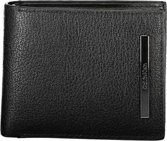 Calvin Klein Elegante Zwarte Leren Rfid Portemonnee - Heren - Portefeuilles - Zwart - ONE Size - Leer - Accessoires