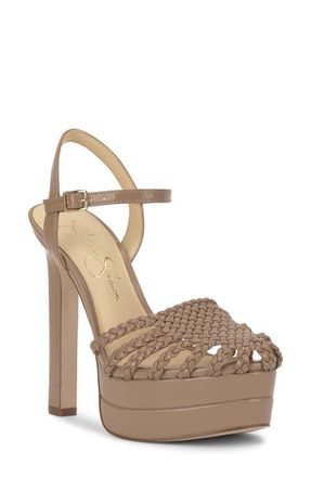 Jessica Simpson Inaia Basketweave Pump in Medium Brown at Nordstrom, Size 7.5
