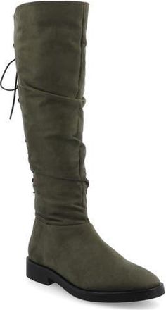 Journee Collection Miranda Boot in Olive at Nordstrom Rack, Size 6.5