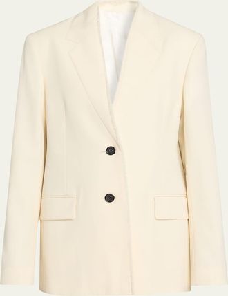 Toteme Raw Lapel Wool Sport Coat