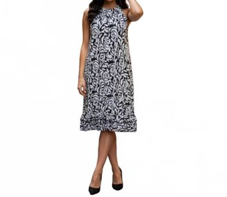 MSK Rose Midi Dress In Black White
