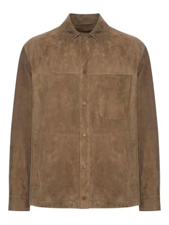 Salvatore Santoro suede shirt jacket - men - Calf Suede - 54 - Brown