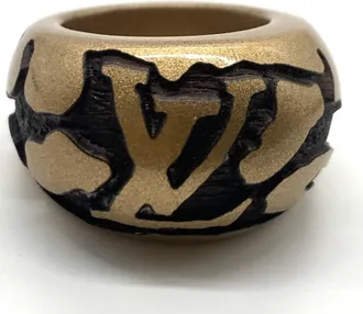 Louis Vuitton Metallic Wood Band Ring (Pre-Owned)