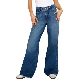 Good American Good Skate High Waist Wide Leg Jeans in Indigo713 at Nordstrom, Size 14