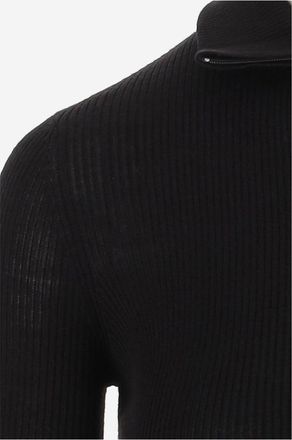 Frankie Shop Womens Sweater Wool And Silk Black Merino