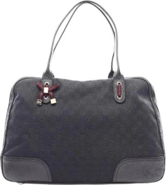 Gucci Pre-owned Princy GG Canvas Shoulder Bag - Dames - Vintage Shopper - Blauw - ONE Size - Leer - Vintage