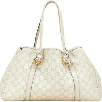 Gucci Pre-owned Tote Bags, female, White, Size: ONE SIZE Pre-owned Leather gucci-bags