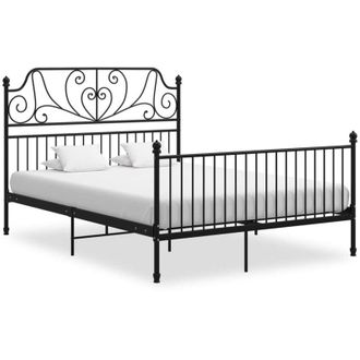 vidaXL Giroletto Nero in Metallo 140x200 cm - Vidaxl