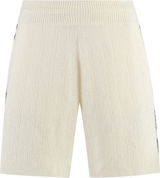 Golden Goose Womens Knitted Shorts Ivory Polyamide
