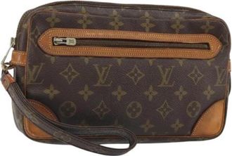 Louis Vuitton Pre-owned Vintage Canvas Clutch - Dames - Vintage Clutch - Bruin - ONE Size - Vintage