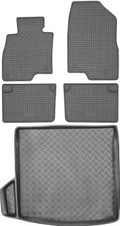 OEM Juego De Alfombrillas De Goma Para Coche Y Alfombrilla Para Maletero Para Mazda 3 Iii Sed&aacute;n (2013-2018)