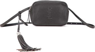 Saint Laurent Pre-owned Womens Lou Crossbody Bag Tassel - Dark Grey Leather - One Size