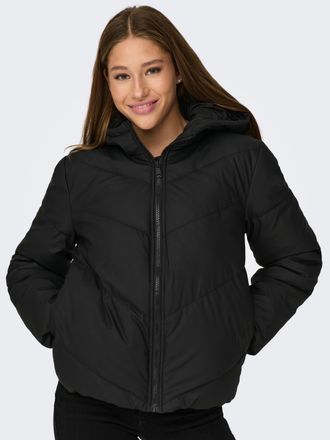Jacqueline de Yong Steppjacke JDY JDYARNHEM WATER REP SHORT PUFFA OTW NOOS, Damen, Gr. XL, schwarz, Steppware, Obermaterial: 100% Polyester, unifarben, l&auml;ssig geschnitte