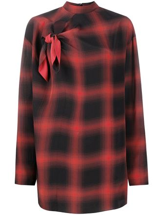Stella McCartney Zadie check silk blouse - women - Silk - 40 - Red