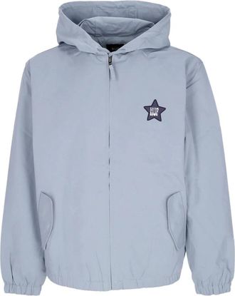 HUF Katoenen Twill Jas met Ritssluiting - Heren - Zomerjassen - Grijs - XL - Katoen - Jassen