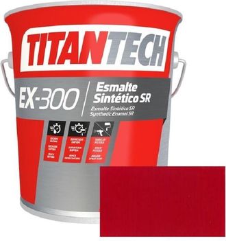 Titan Esmalte S/r Ex300 Rojo Ral-3001 4l Titantech, El Esmalte Rojo Ral-3001 S/r Ex300 Es Un Esmalte Sint&eacute;tico Industrial Alqu&iacute;dico De Secado R&aacute;pido, Con Un