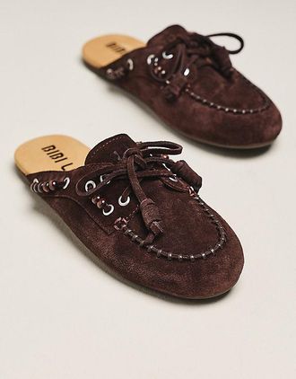 Bibi Lou Beaded Moccasin Mules