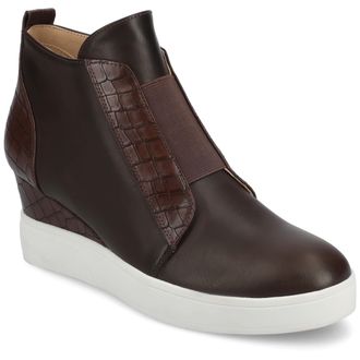 Journee Collection Women & apos;s Clara Medium and Wide Width Wedge Sneakers