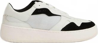 Reiss Womens Ruth Platform Trainer Sneakers In Black, White