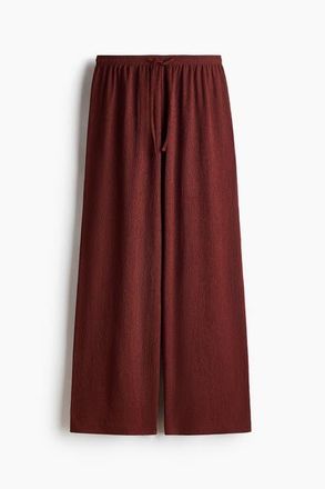 H&M Wide Pull-on Trousers in Dark Rust Red at Nordstrom, Size Xx-Small