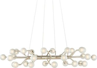 Currey & Company Chaldea 39.5In Silver Led 30-Light Chandelier
