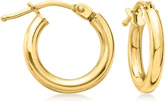 Ross-Simons Italian 2mm 18kt Yellow Gold Hoop Earrings