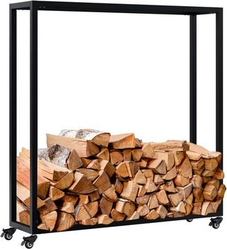 Clp Soporte Para Le&ntilde;a Hilta Negro 25x100x100 Cm