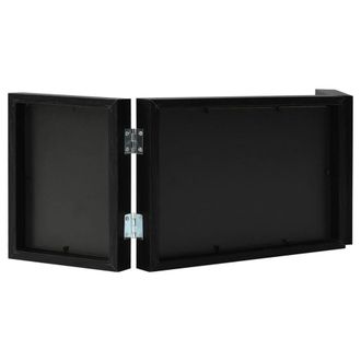 Berkfield Home Trifold Photo Frame Collage Black 28x18 cm+2x | Size: 28x18 cm