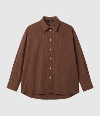 Jeanne Vouland Chemise Pauli Ray&eacute;e Chocolat