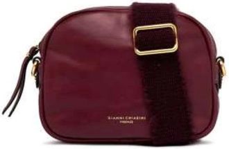 Gianni Chiarini Vierkante leren crossbody tas - Dames - Schoudertassen - Rood - ONE Size - Leer - Tassen