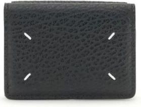 Maison Margiela Accessoires, Dames, Zwart, ONE Size, Leer, Four Stitches Pocket Wallet
