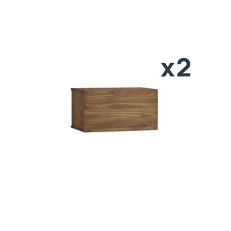 Klast Packs 2 mesitas de noche madera nogal 45 cm x 25 cm cm