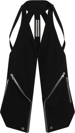 Rick Owens Temple Vest - Heren - Bodywarmers - Zwart - L - Nylon - Jassen