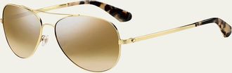 Kate Spade New York avaline mirrored aviator sunglasses