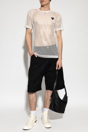 Comme Des Gar&ccedil;ons Comme Des Gar&ccedil;ons Play Transparent T-shirt, Mens, White