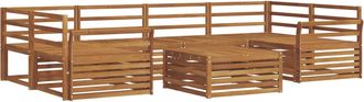 vidaXL Conjunto De Sof&aacute;s De Exterior 7 Uds. Natural Vidaxl