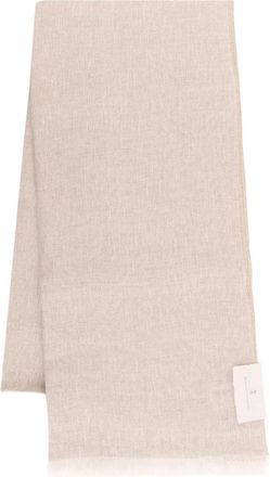 Brunello Cucinelli Sprankelende Linnen Sjaal - Dames - Wintersjaals - Beige - ONE Size - Linnen - Accessoires