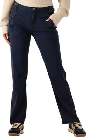 Summum Ultra Soft Stretch Twill Straight Jeans - Dames - Regular Fit Jeans - Blauw - S - Wol - Jeans