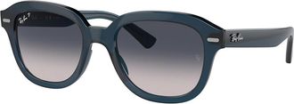 Ray-Ban RB4398F Erik Asian Fit Polarized 667678 Mens Sunglasses Blue Size 53