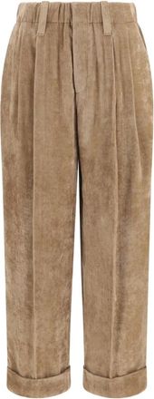 Brunello Cucinelli Pantaloni sartoriali in velluto a coste - - Trousers - Uomo - Marrone - S