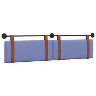 vidaXL Cabecero Colgante Azul Jeans Pu Antiguo Vidaxl