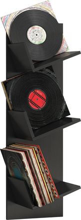 ebuy24 Estante De Pared De Madera Vcm Tablero De Pared Con Tres Compartimentos Grandes Espacio Para 100 Discos Tambi&eacute;n Se Puede Utilizar Para Libros Dimensio
