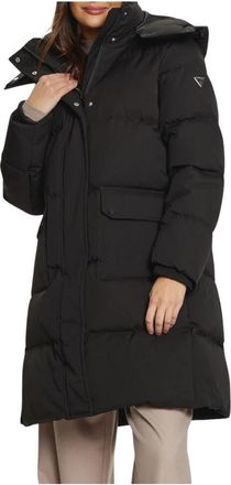 Guess Gitzwarte Winterjas - Dames - Parka Jassen - Zwart - S - Polyester - Jassen