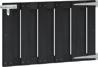 vidaXL Puerta De Jard&iacute;n 100 X 60 Cm Wpc Y Aluminio Negro Vidaxl