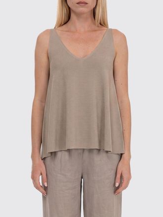 Emporio Armani Top in misto cotone senza maniche con scollo a V