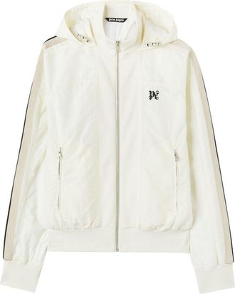 Palm Angels monogram-embroidered track jacket - men - Polyester/Polyester/Polyamide - S - White
